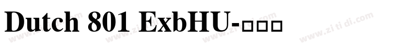 Dutch 801 ExbHU字体转换